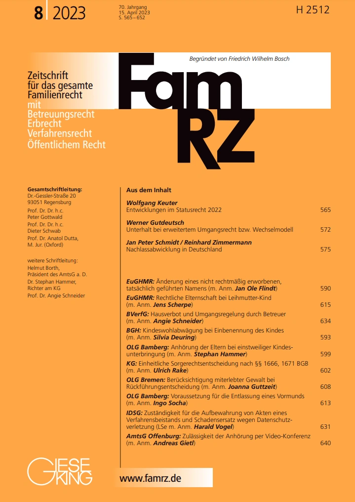 FamRZ Zeitschrift für das gesamte Familienrecht Studentenabo