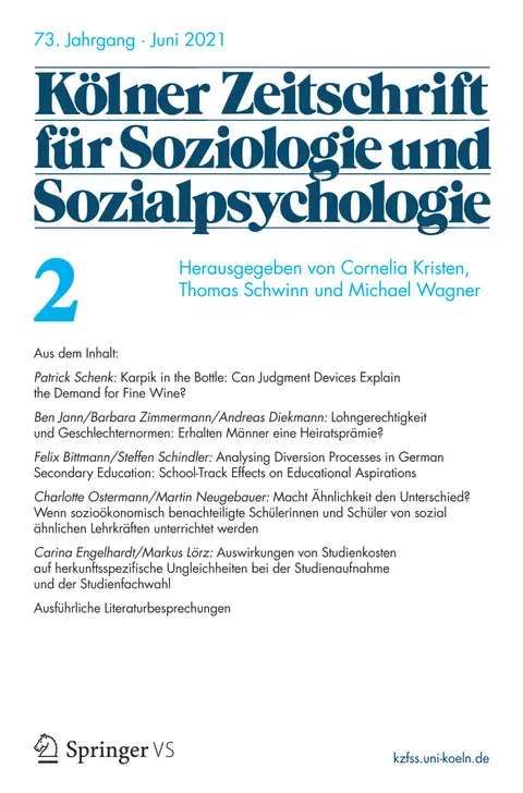 Kölner Zeitschrift für Soziologie und Sozialpsychologie KZfSS