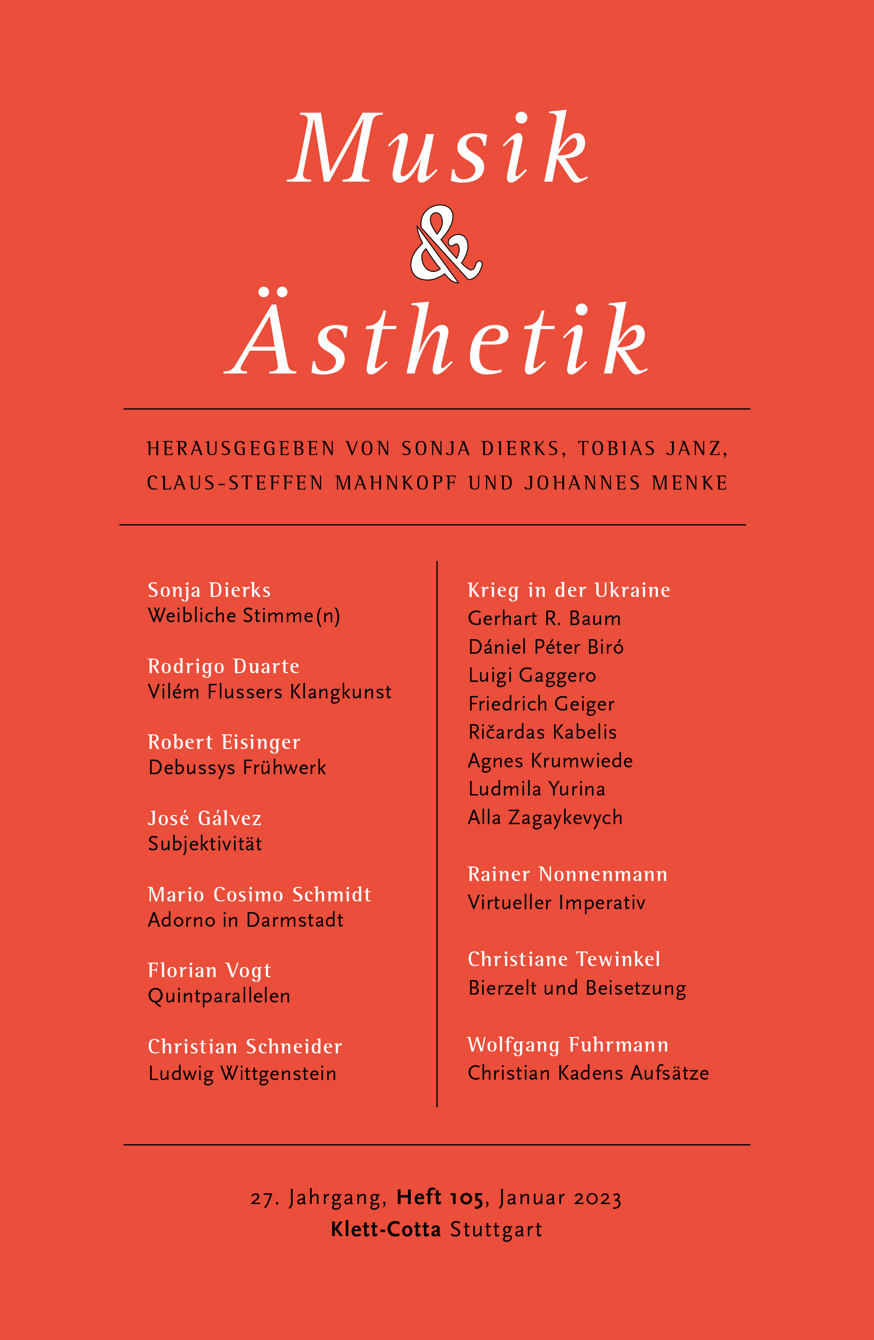 Musik & Ästhetik Studentenabo Musik & Ästhetik Studentenabo